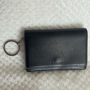 Vintage Coach Small Black Leather Wallet
